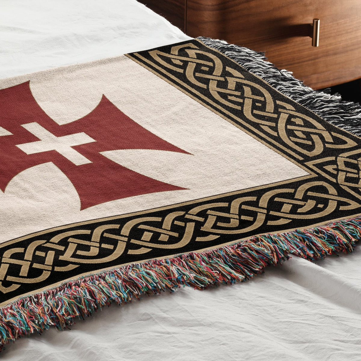 MyDesigns Military Orders Tapestry Blanket – Order of Christ, Alcantara, Calatrava & Santiago Woven Throw jacquard woven blanket