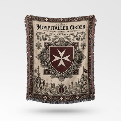CalmNestStyle Hospitaller Order Fides Caritas Unitas Knights Woven Blanket jacquard woven blanket