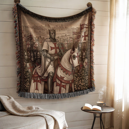 Medieval Knight and Horse Wall Tapestry Decor
