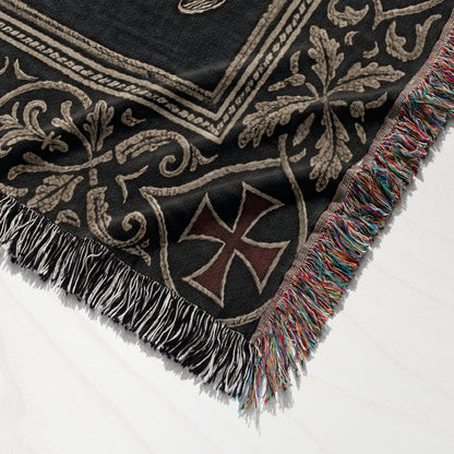 CalmNestStyle Templar Regalia Woven Blanket jacquard woven blanket