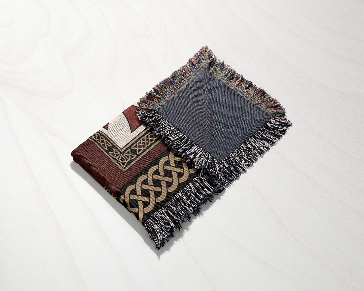 MyDesigns Medieval Blanket – Crusader Orders Medallion Woven Throw, Jerusalem Cross jacquard woven blanket