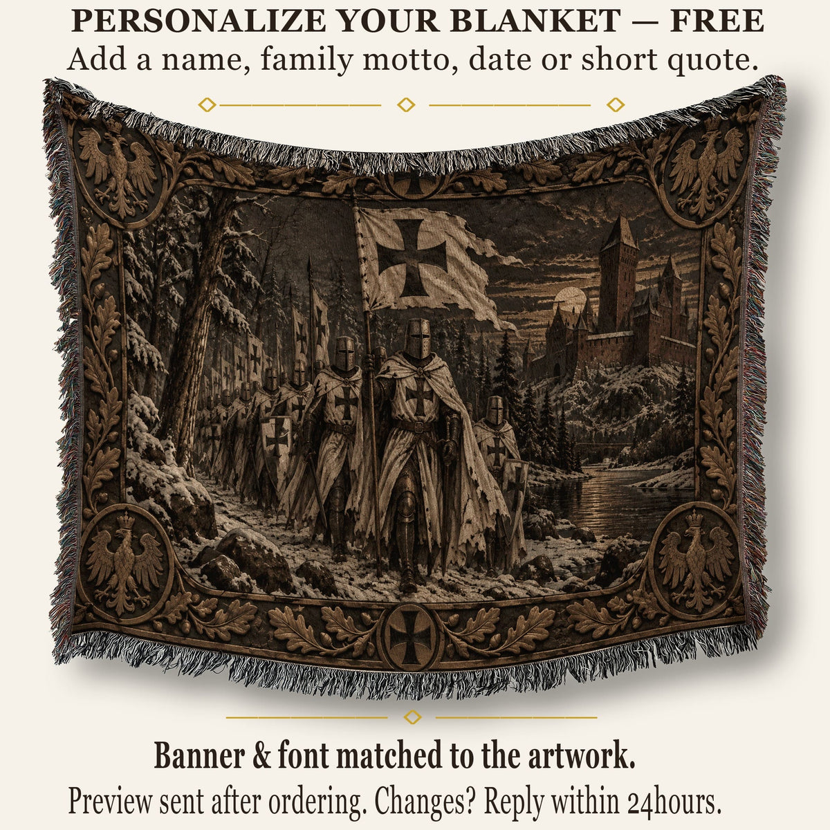 MyDesigns Teutonic Knights – The Winter March jacquard woven blanket