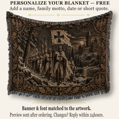 MyDesigns Teutonic Knights – The Winter March jacquard woven blanket