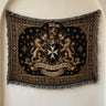 Order of Saint John Lions Crest Red Cross Banner Woven Blanket