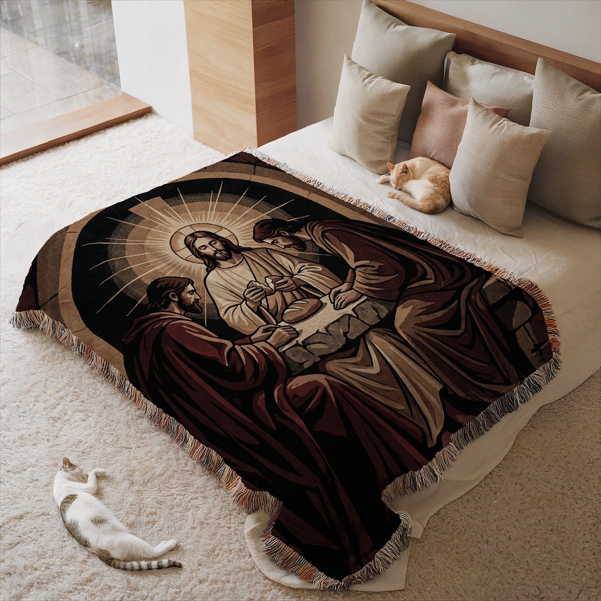 Religious Artwork Jesus and Apostles Blanket