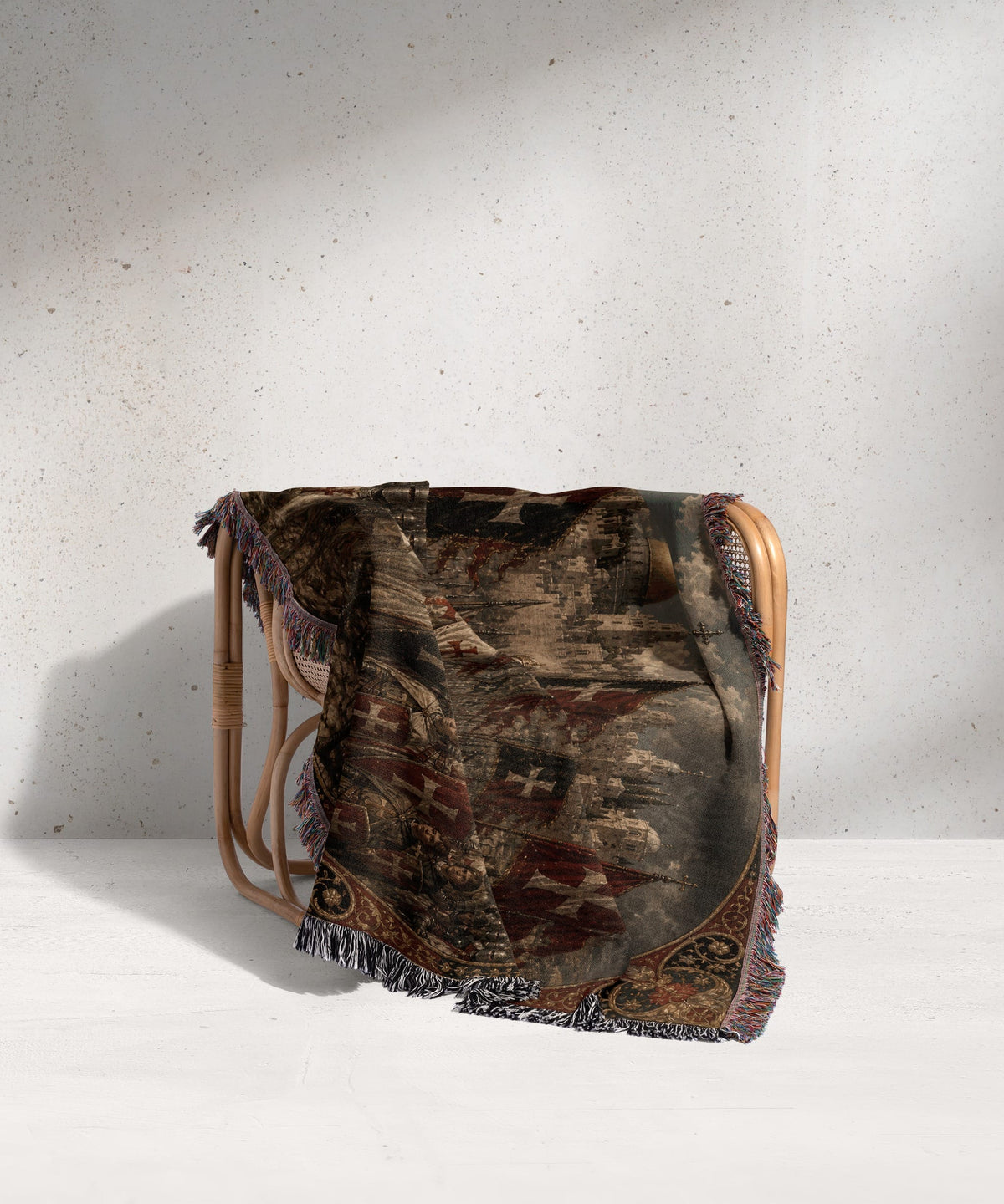 CalmNestStyle Baldwin IV on Horseback Before Jerusalem jacquard woven blanket