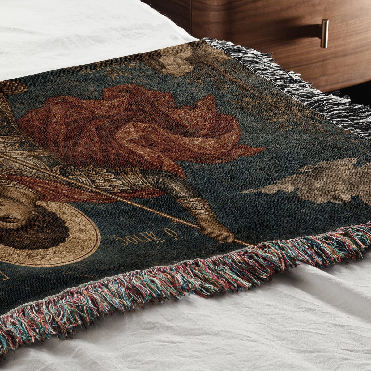 CalmNestStyle Saint George Icon With the Princess jacquard woven blanket