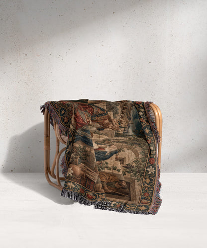 CalmNestStyle The Adoration of the Magi jacquard woven blanket