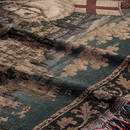 CalmNestStyle Saint George The Red Cross Banner jacquard woven blanket