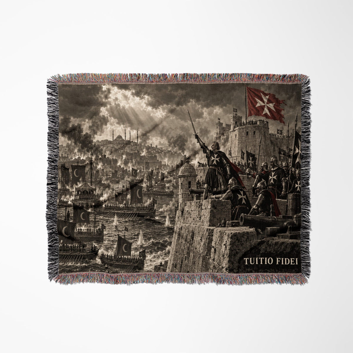 CalmNestStyle Knights of Malta Defending the Bastion Woven Blanket jacquard woven blanket
