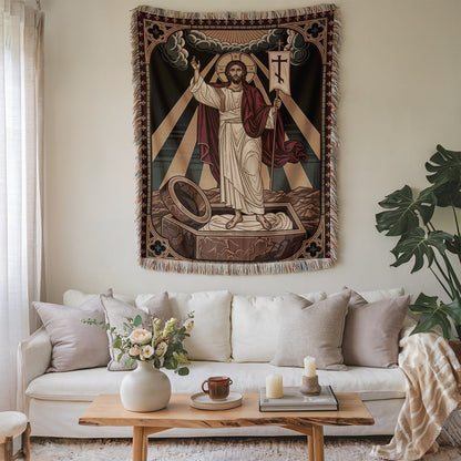 Religious Tapestry with Jesus Christ Artwork Wall Decor