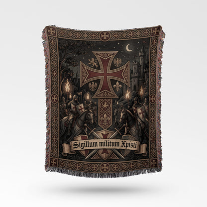 CalmNestStyle Grand Templar Heritage Woven Blanket jacquard woven blanket