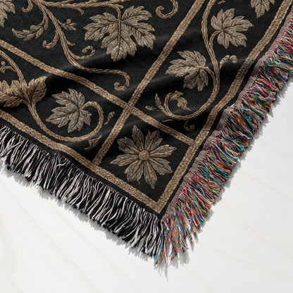 CalmNestStyle Celestial Lamb Iconography Woven Blanket jacquard woven blanket