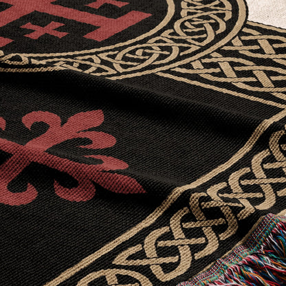 MyDesigns Medieval Blanket – Order of Christ, Calatrava, Alcantara & Santiago Woven Throw jacquard woven blanket