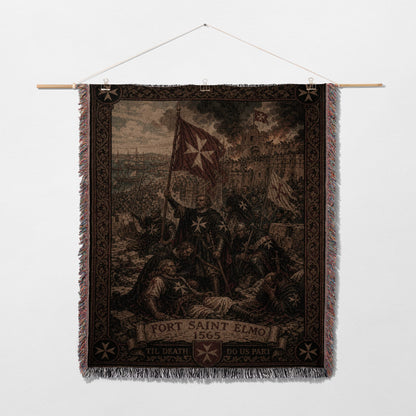 CalmNestStyle Fort Saint Elmo 1565 Hospitaller Woven Blanket jacquard woven blanket