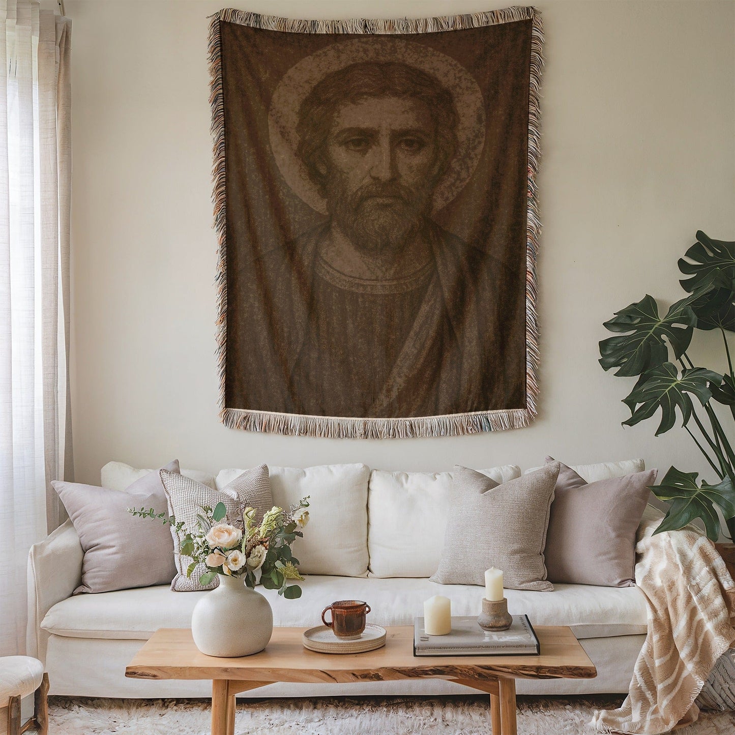 Elegant Religious Art Wall Hanging Tapestry Decor