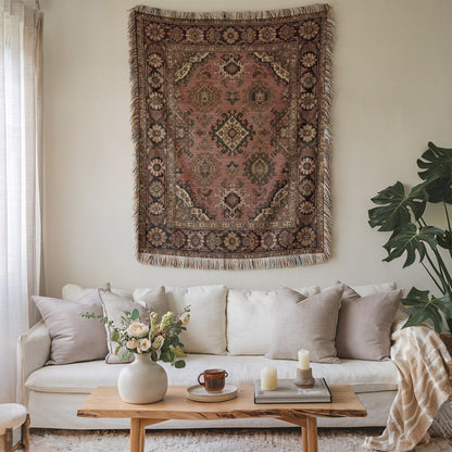 Handwoven Wall Tapestry with Intricate Pattern
