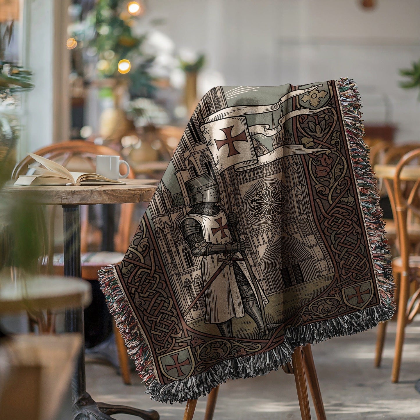 Medieval Knight Templar Printed Woven Pattern product