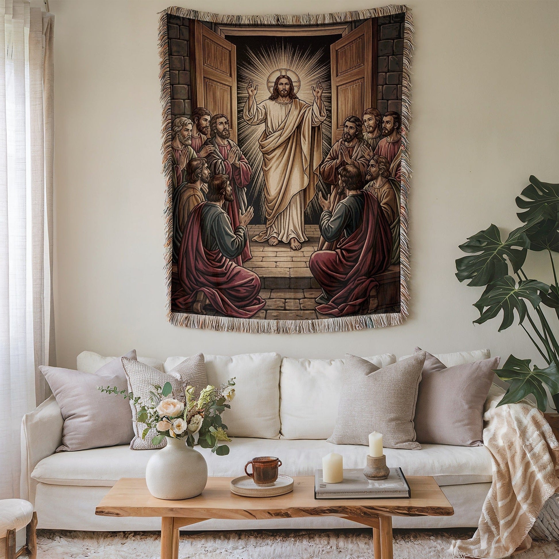 Jesus Resurrection Tapestry Home Decor Wall Hanging