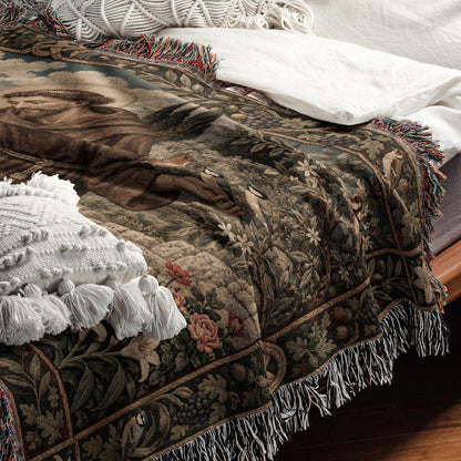 CalmNestStyle Saint Francis and the Animals jacquard woven blanket