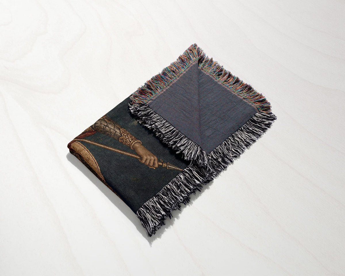 CalmNestStyle Saint George The Arched Icon jacquard woven blanket