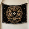 Order of Saint John Medallion Crest Red Cross Flag Woven Blanket