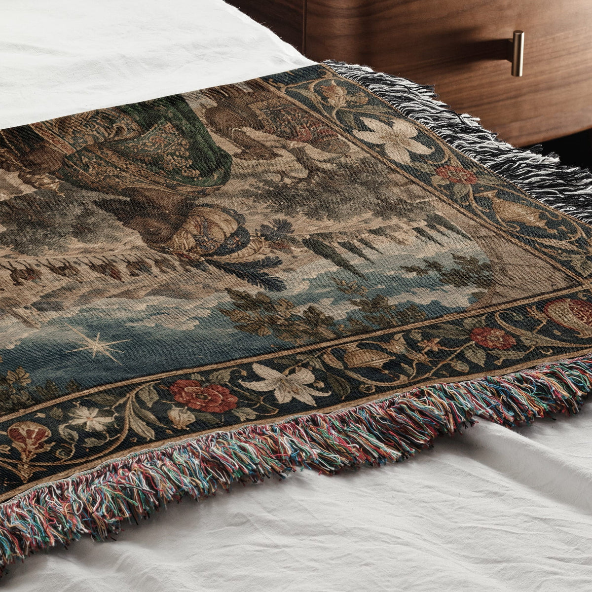 CalmNestStyle The Adoration of the Magi jacquard woven blanket