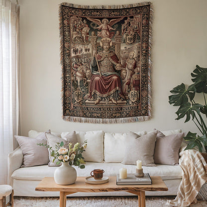 Intricate Charlemagne Historical Tapestry for Home Decor