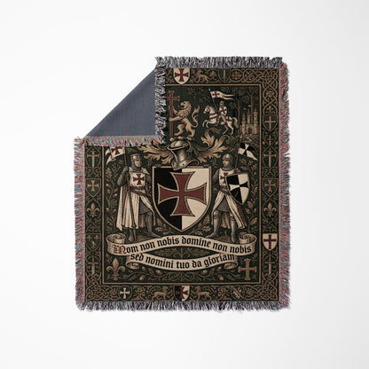 CalmNestStyle Templar Heritage Woven Blanket jacquard woven blanket