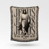 Jesus Is The Way The Truth The Life Portrait Woven Blanket