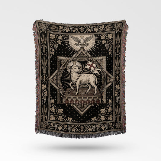 CalmNestStyle Sacred Iconography Woven Blanket jacquard woven blanket