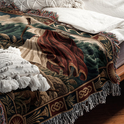 CalmNestStyle Moses Parting the Red Sea jacquard woven blanket