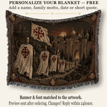 MyDesigns Jerusalem Cross Knights – Under the Domes jacquard woven blanket