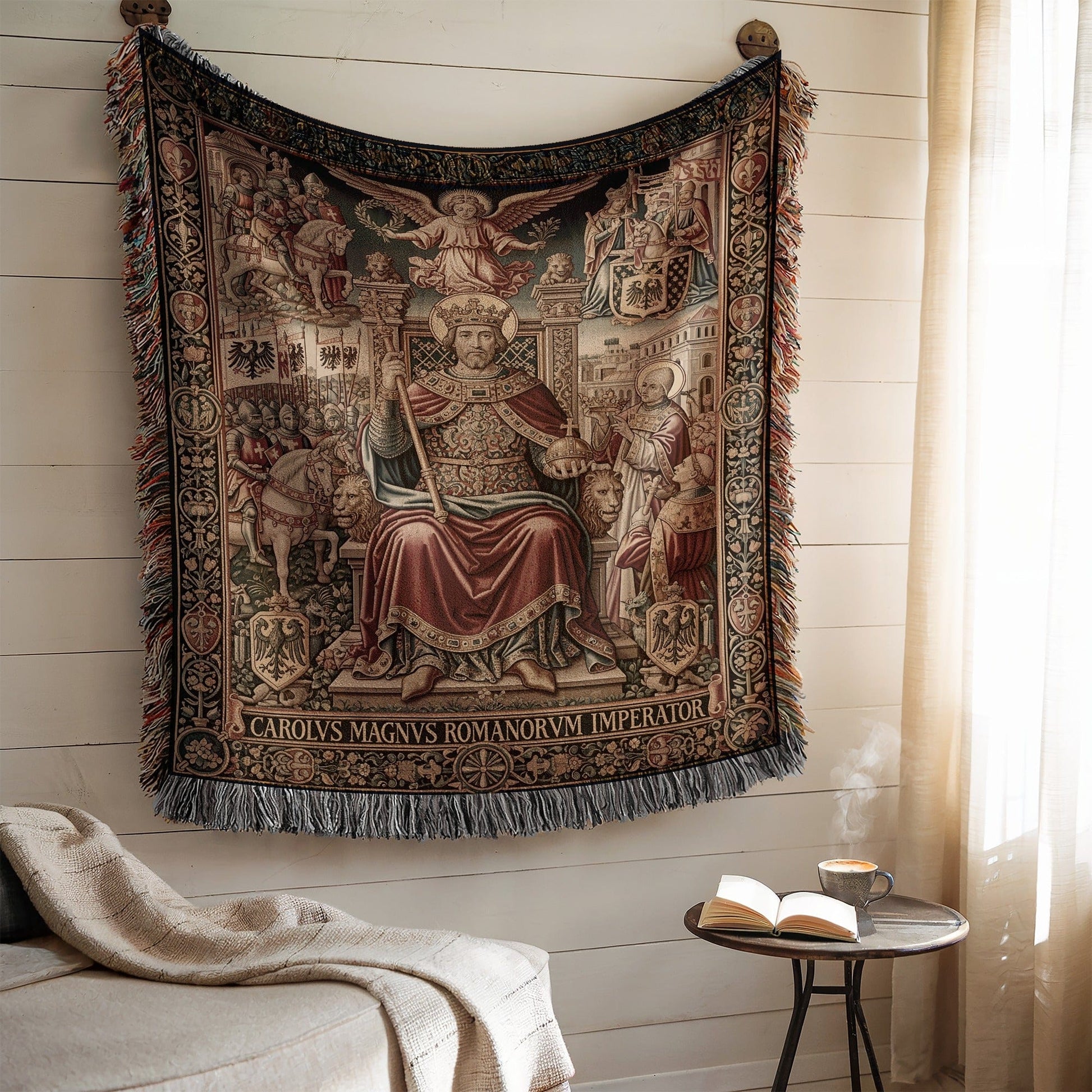 Charlemagne Roman Emperor Tapestry Wall Hanging Decor