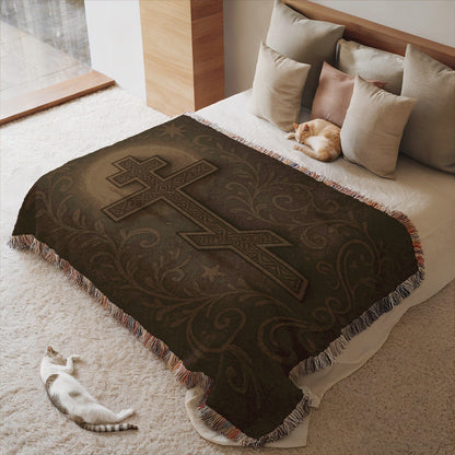 Decorative Cross Patterned Blanket for Cozy Bedrooms