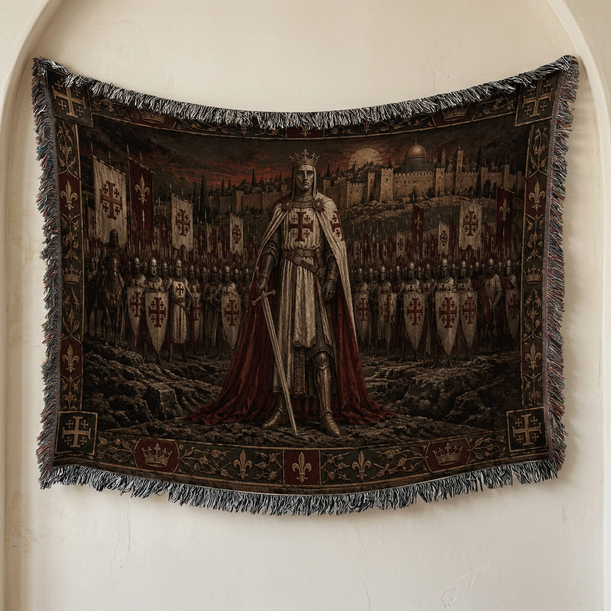 MyDesigns Baldwin IV I The King Before His Army jacquard woven blanket
