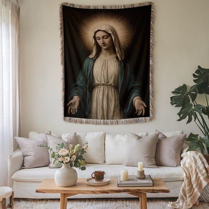 Religious Decor Art Wall Hanging Saint Mary Tapestry