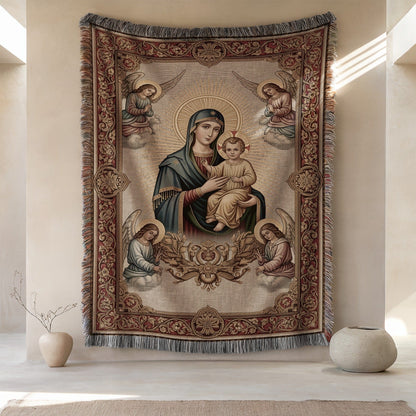 Sacred Madonna and Child Artistic Tapestry Product