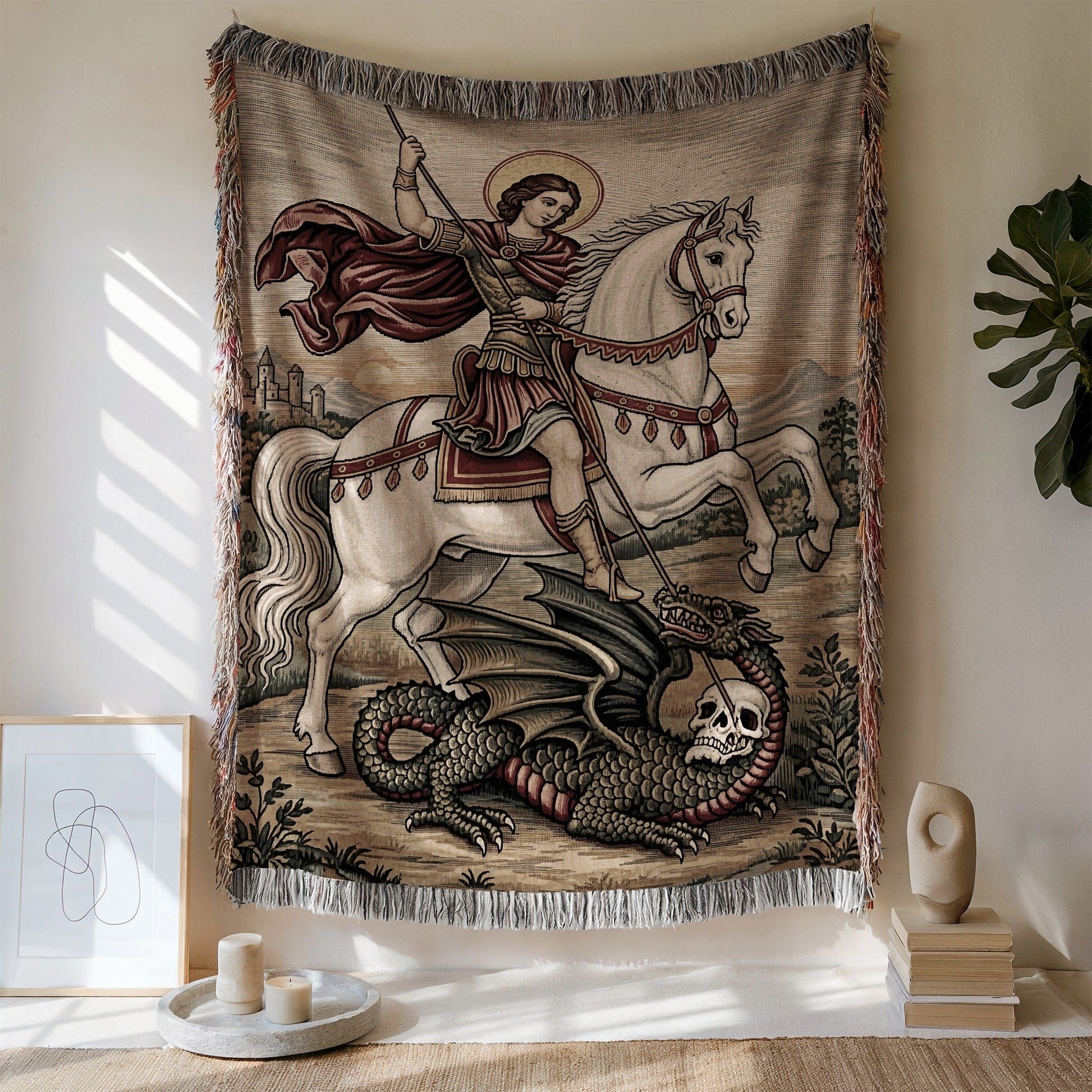 St George and the Dragon Tapestry Wall Decor Product