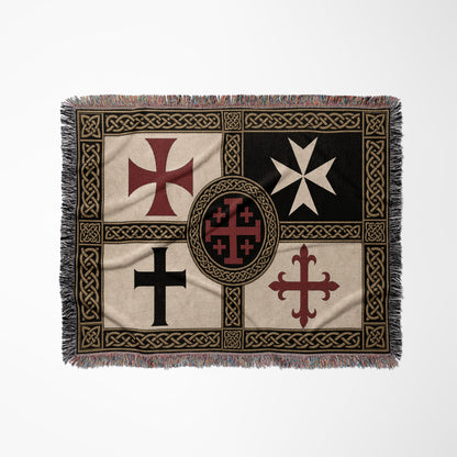 MyDesigns Medieval Wall Hanging – Order of Calatrava & Crusader Knights Woven Blanket jacquard woven blanket