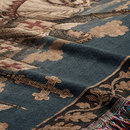 CalmNestStyle Baldwin IV Leading the Charge jacquard woven blanket