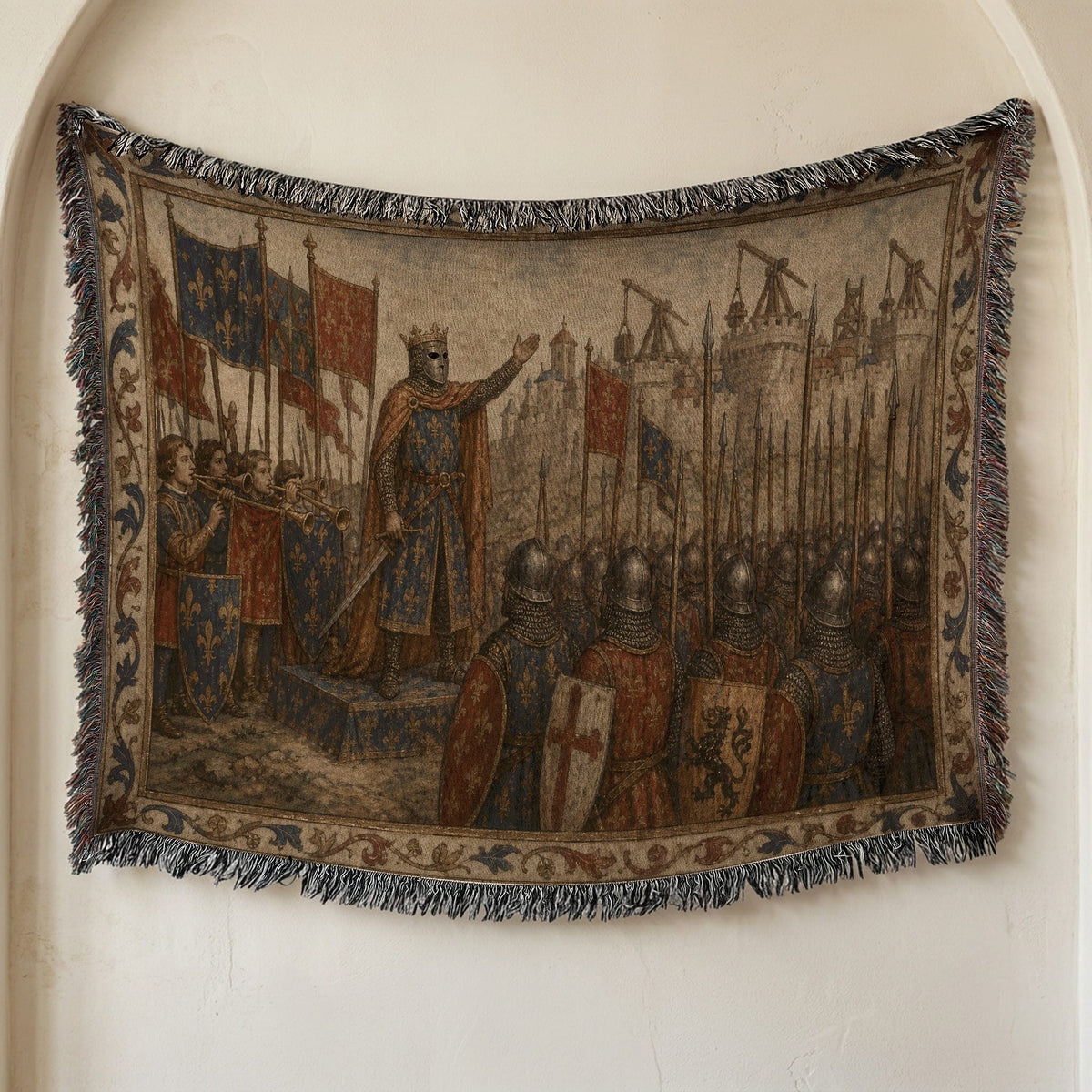 CalmNestStyle Baldwin IV Addresses His Army jacquard woven blanket