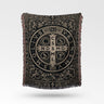Regal Saint Benedict Medal Heritage Woven Blanket