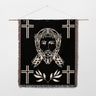 Sacred Gaze Jesus Woven Faith Blanket