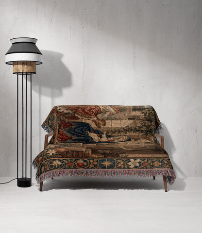 CalmNestStyle The Adoration of the Magi jacquard woven blanket