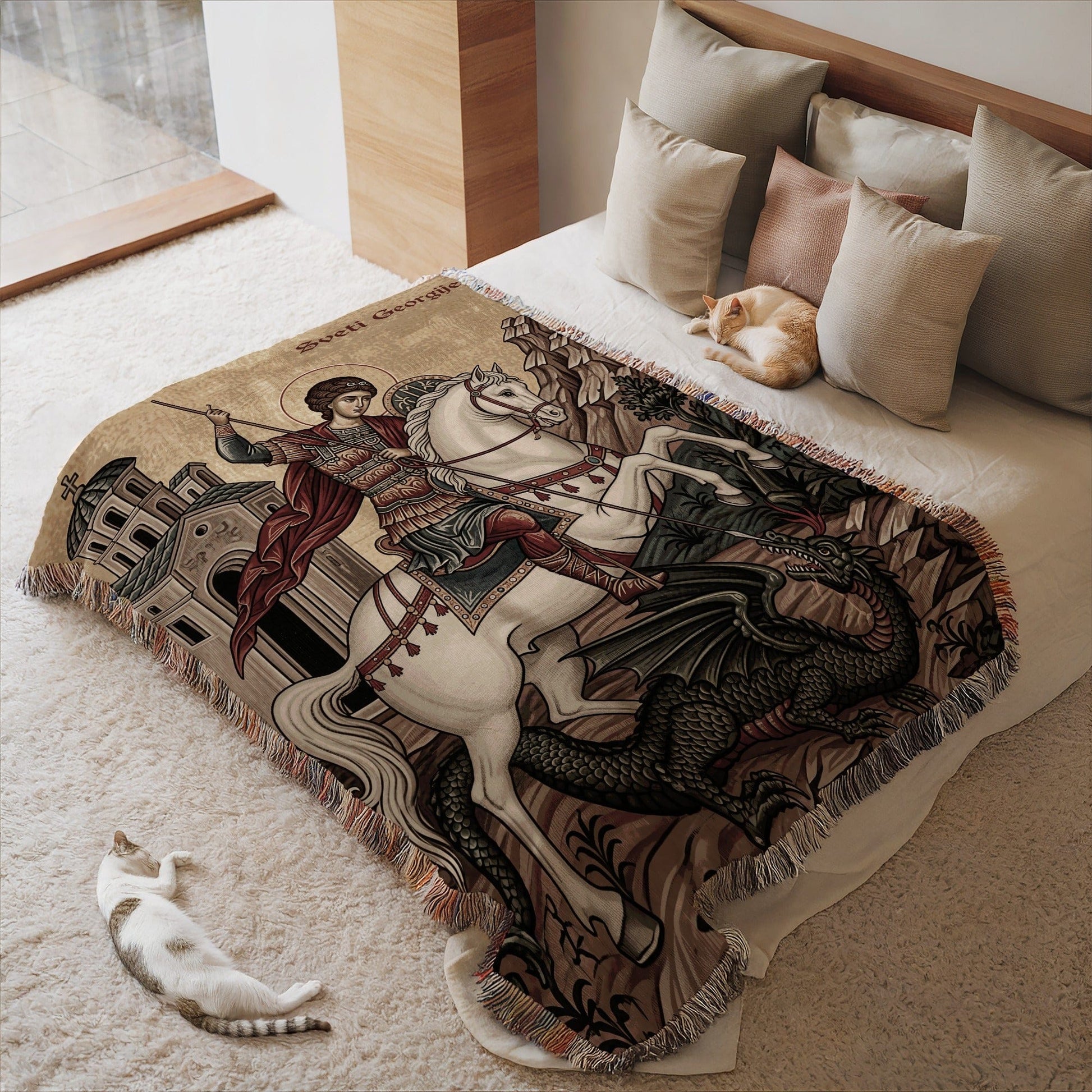 Intricate Mythical Artwork Plush Throw Blanket Product