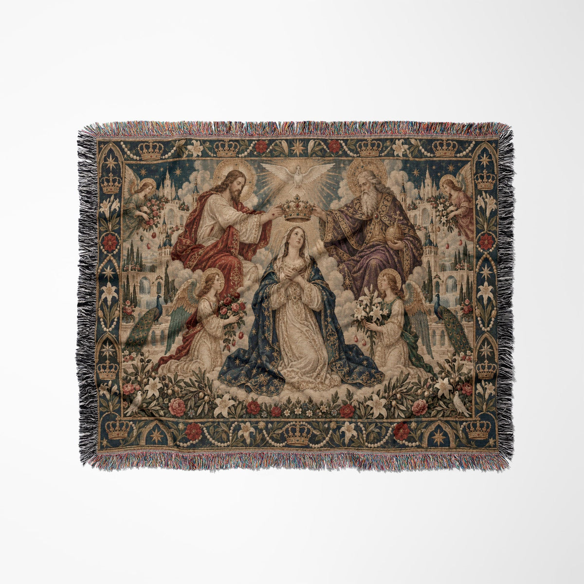 CalmNestStyle The Coronation of Mary jacquard woven blanket