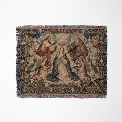 CalmNestStyle The Coronation of Mary jacquard woven blanket