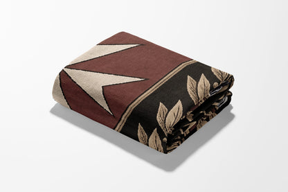 CalmNestStyle Order of Malta Laurel Wreath Crest Woven Blanket jacquard woven blanket