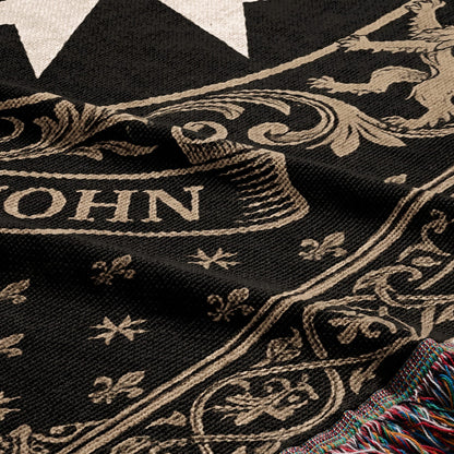 CalmNestStyle Order of Saint John Hospitallers Gold Crest Woven Blanket jacquard woven blanket